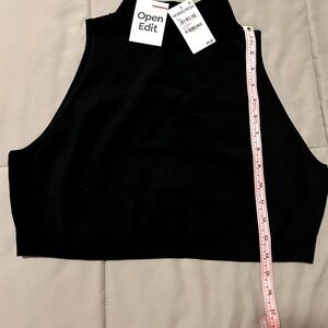 Brand new, classy, Mock Neck Sleeveless Crop Sweater by Open Edit! Size Large!
